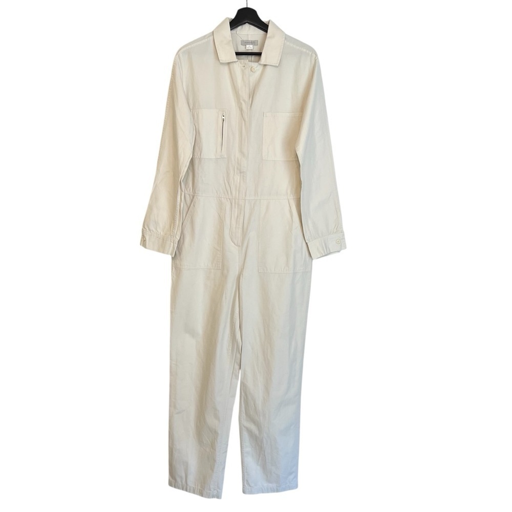 Outerknown Station Organic Cotton Linen Jumpsuit Salt Small NWT Utility Casual